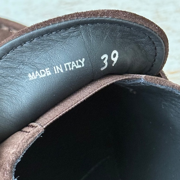 Prada Brown Suede Triangle Loafers NEW - Picture 12 of 16